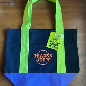Trader Joes Trick or Treat Tote            Black and Purple